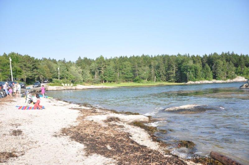 Hendricks Head Beach is a popular spot among tourists and locals alike. The beach, which is technically on private property has been used as a public space for a long time. With the adjoining property for sale, the beach's future is up in the air. BEN BULKELEY/Boothbay Register